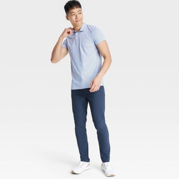 All In Motion - Men's 360 Lifestyle Slim Fit 5-Pocket Pants - All  Navy Blue - Picture 3 of 3